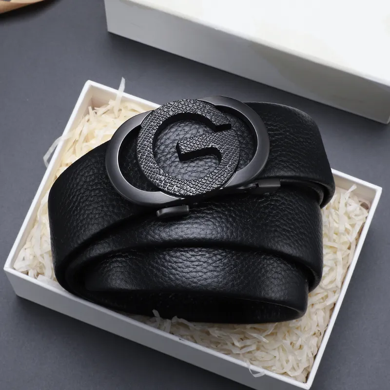 15 MINS High End Trendy Business Fashion Casual Top Grain Cow Leather Leather Belts Men's 3.5cm-7