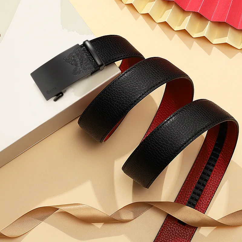 15 MINS Cow Split Leather Belts Men's Width  3.5cm-3