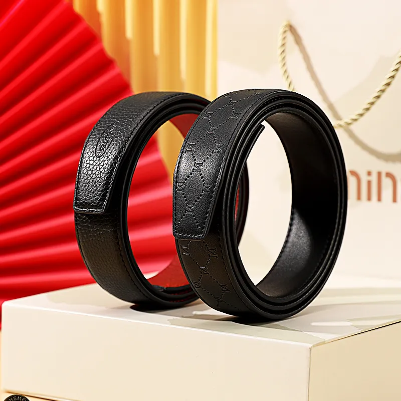 15 MINS Cow Split Leather Belts Men's Width  3.5cm-5