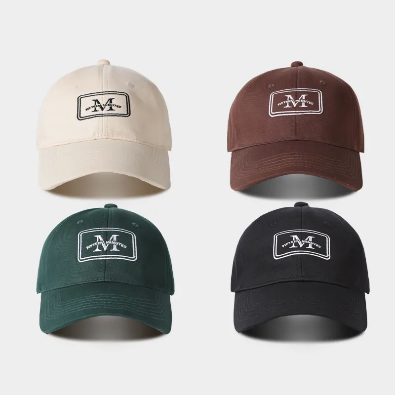 15 MINS Cotton Baseball Caps Unisex Multiple Colors-5