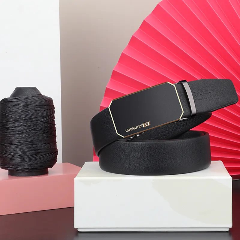 15 MINS Zinc Alloy Leather Belts Men's 3.5cm Width-5