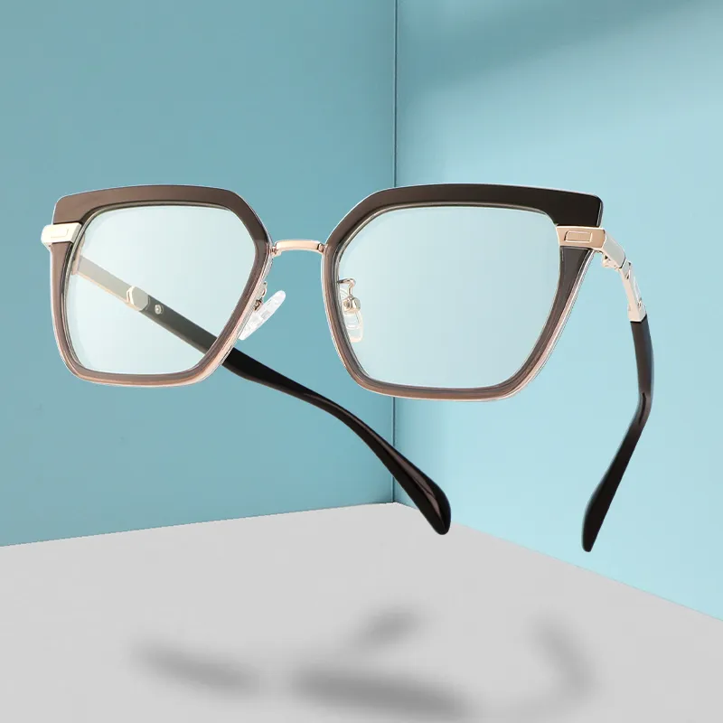 15 MINS TR/Memory Plastic Metal Irregular Shape Sunglasses Unisex-4