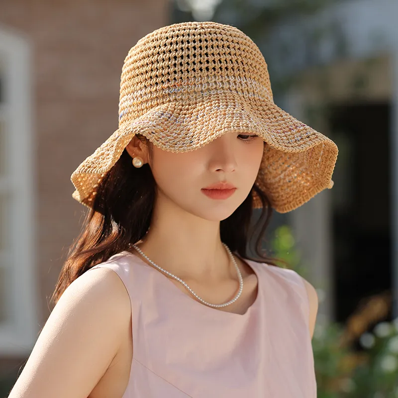 15 MINS Imitation Papyrus Bucket Hats Women's-11