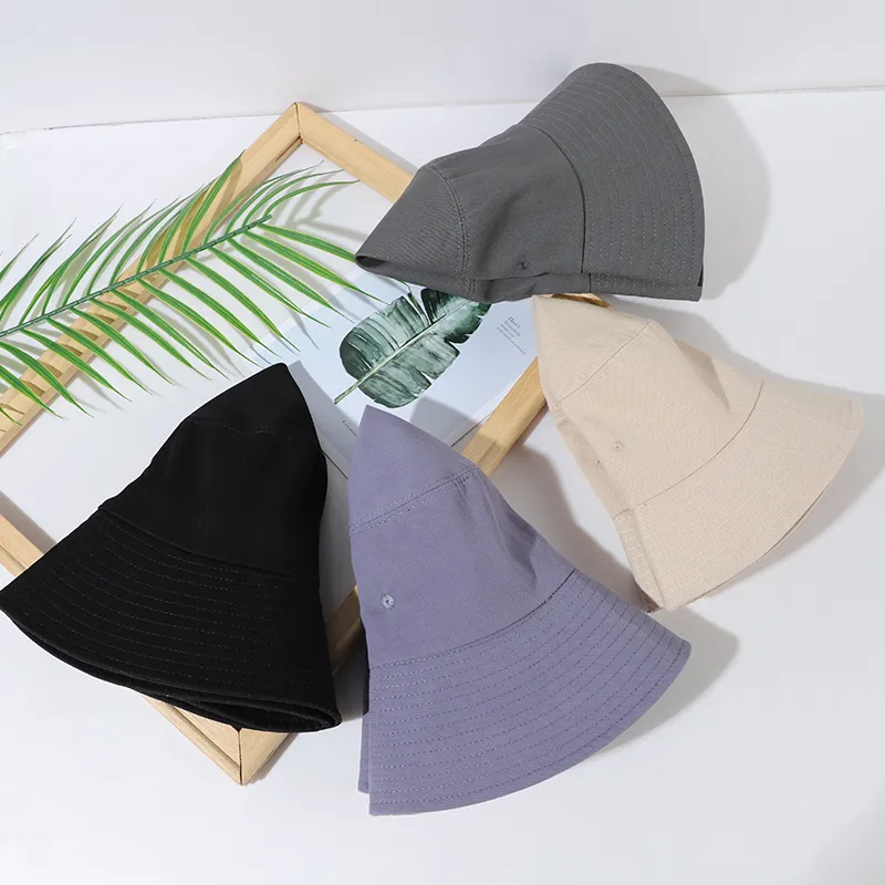 15 MINS Cotton Bucket Hats Unisex-1