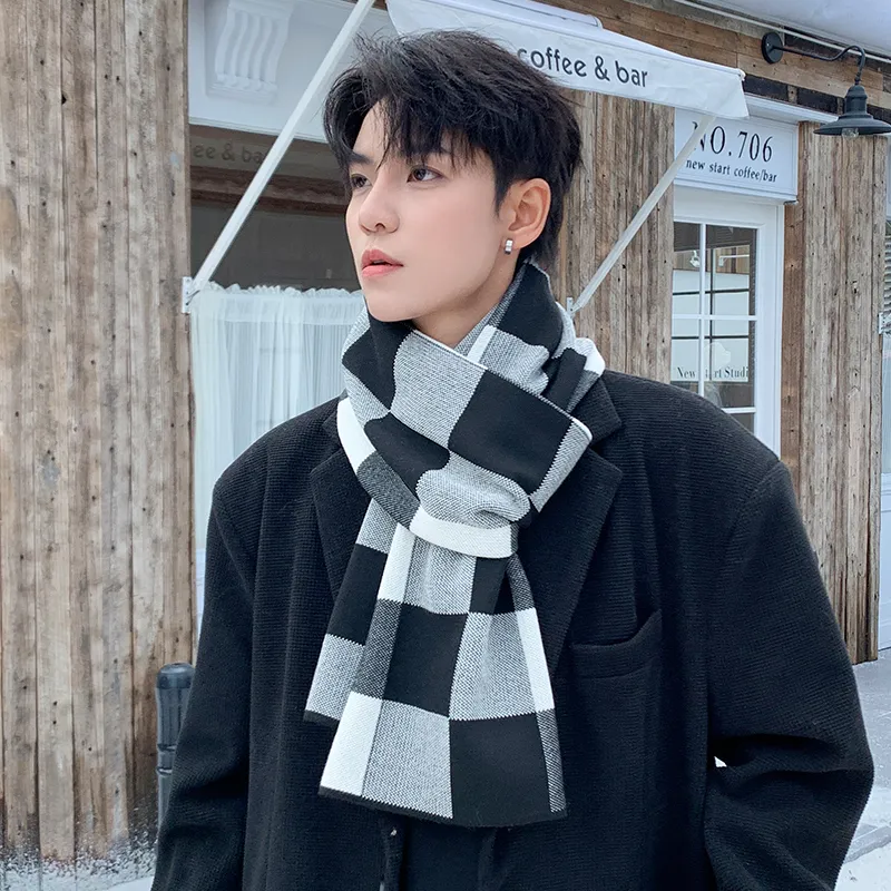 15 MINS Acrylic Knit Scarves Men's-2