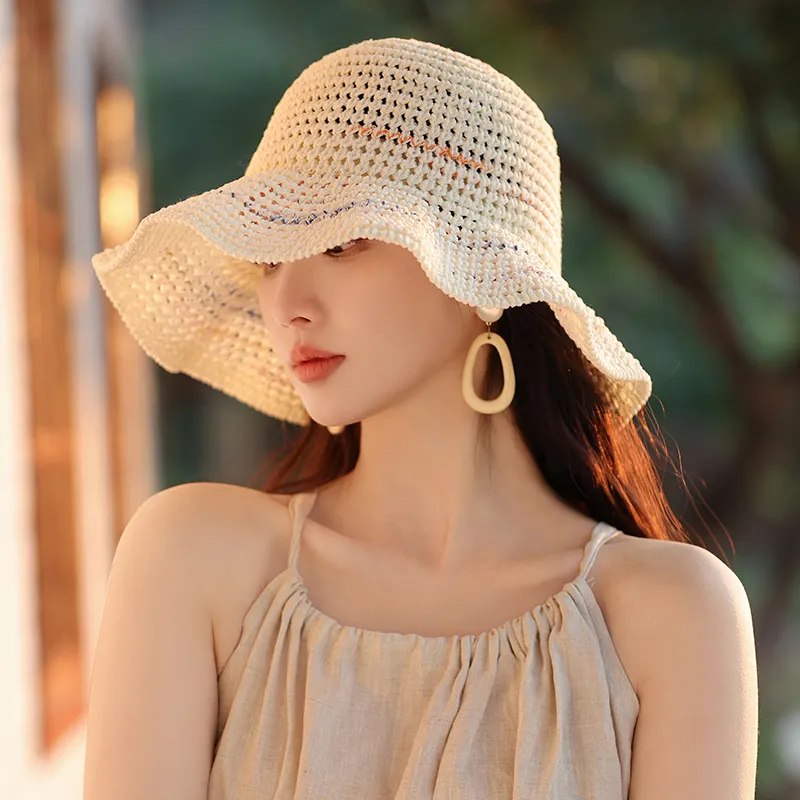 15 MINS Imitation Papyrus Bucket Hats Women's-1