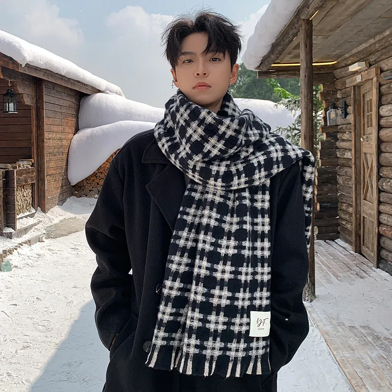 15 MINS Polyester Knit Scarves Men's-6