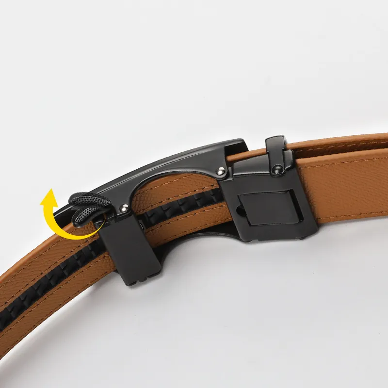 15 MINS Cow Split Leather Belts Men's Width 3.5cm-11