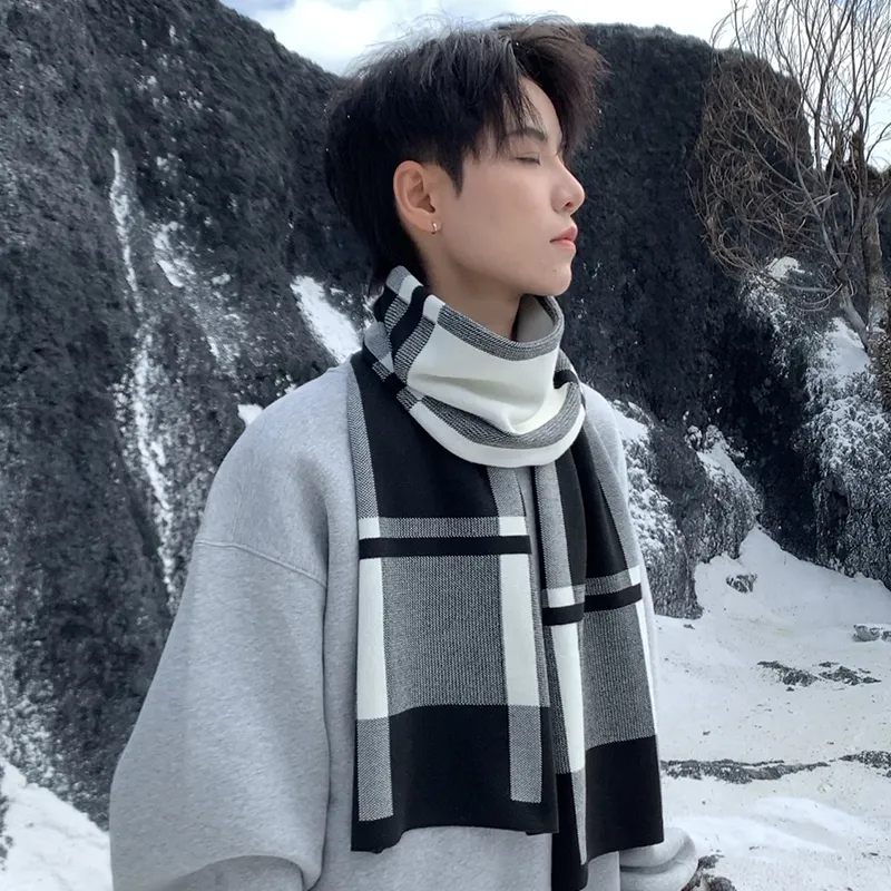 15 MINS Acrylic Knit Scarves Men's Multiple Colors-8
