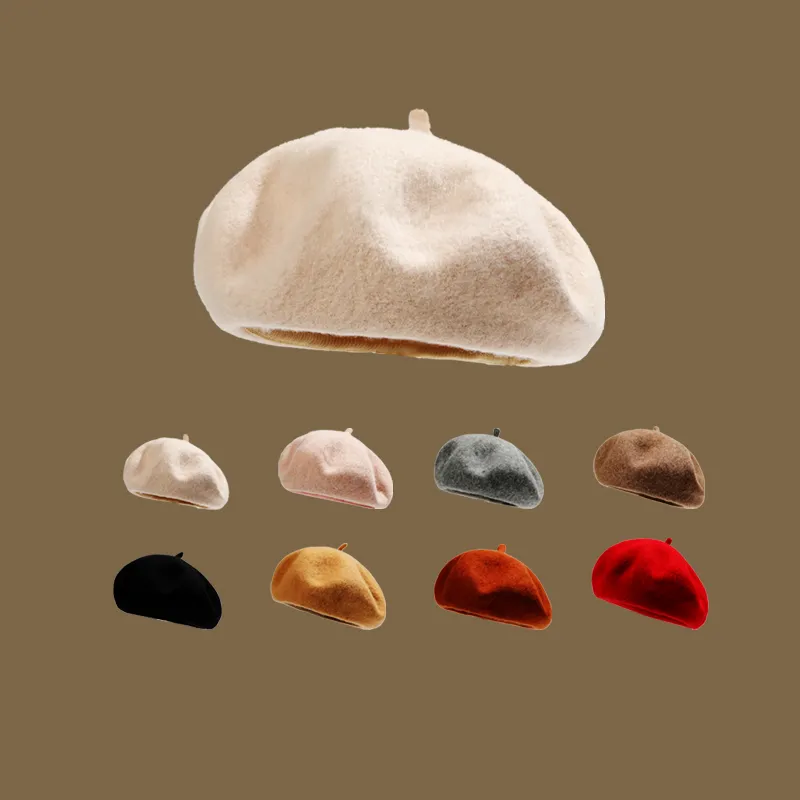 15 MINS Wool Berets Women's Multiple Colors-11