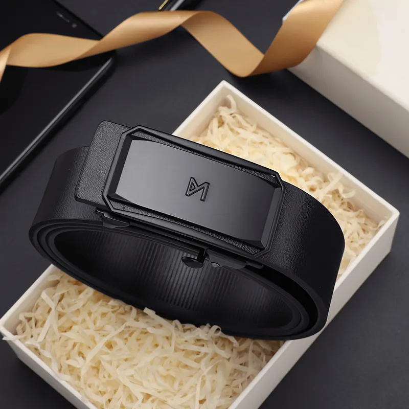 15 MINS Cow Split Leather Belts Men's Width 3.3cm-10