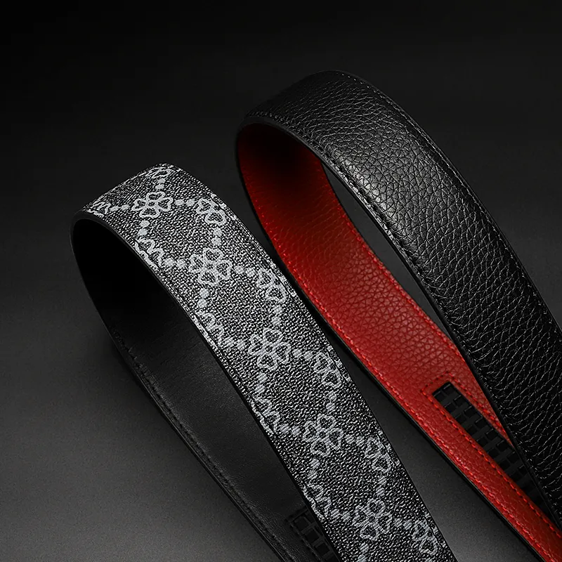 15 MINS Cow Split Leather Belts Men's Width  3.5cm-4
