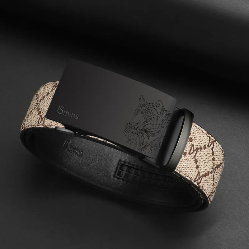 15 MINS Polyvinyl Chloride Leather Belts Men's Width 3.5cm-2