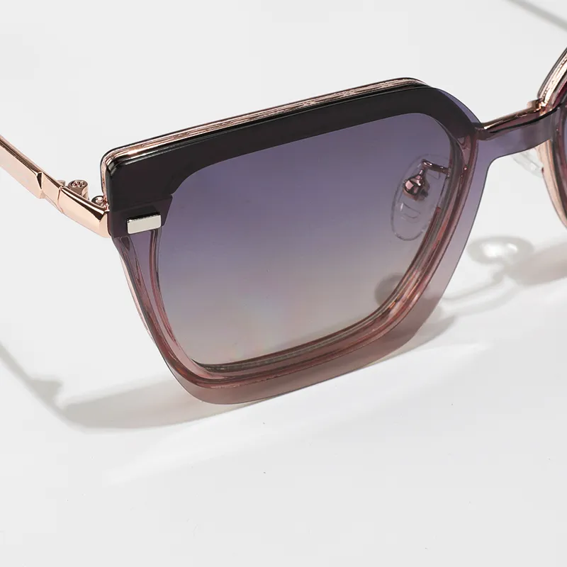 15 MINS TR/Memory Plastic Metal Irregular Shape Sunglasses Unisex-5