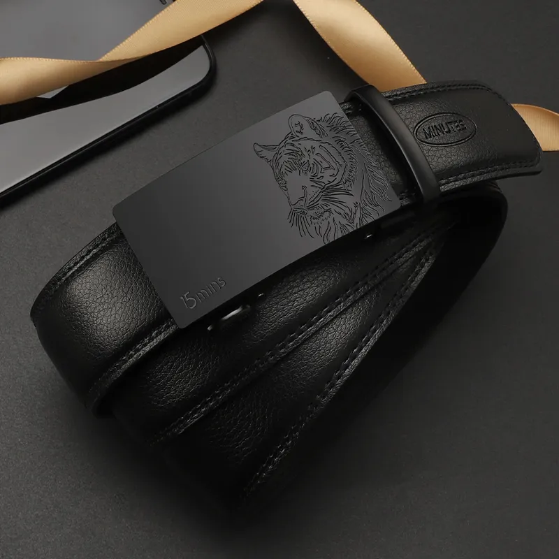 15 MINS Cow Split Leather Belts Men's Width  3.5cm-18