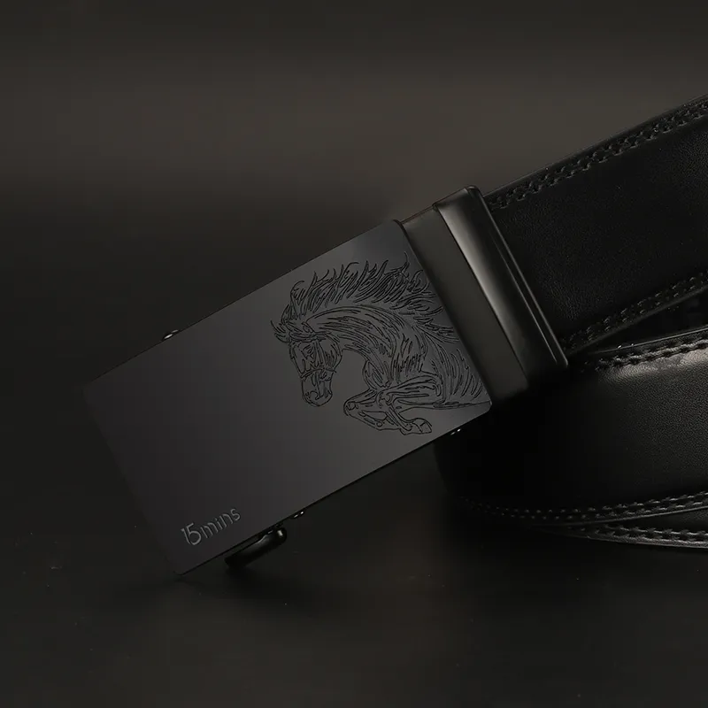 15 MINS Cow Split Leather Belts Men's Width 3.5cm-7