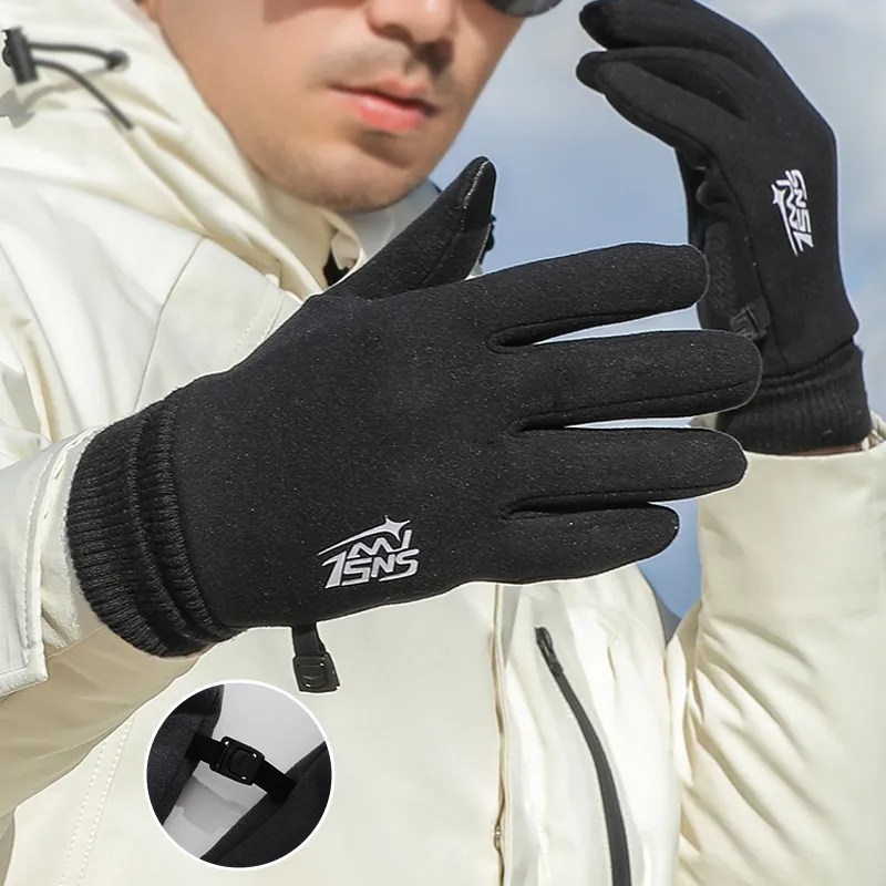 15 MINS Polyester Knit Gloves Men's Multiple Colors-1