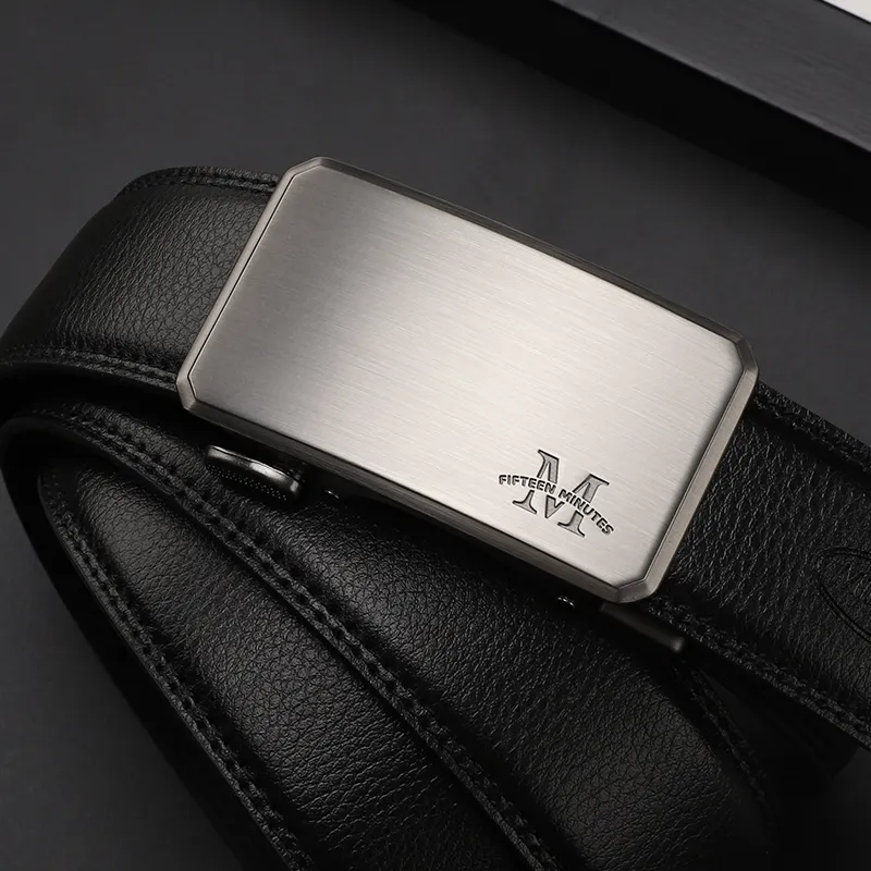 15 MINS Cow Split Leather Belts Men Width 3.5cm-7