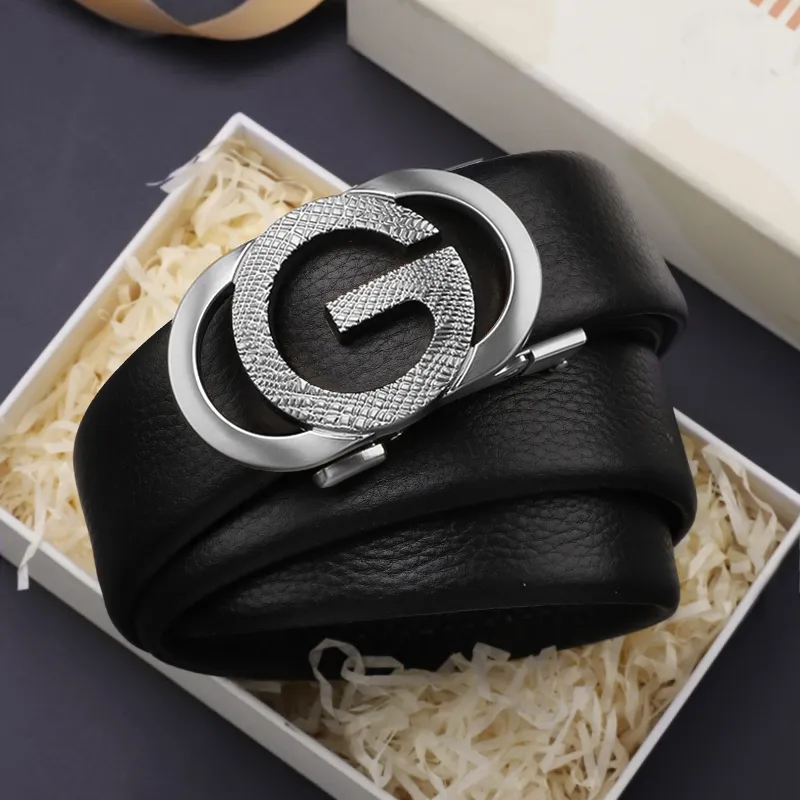 15 MINS High End Trendy Business Fashion Casual Top Grain Cow Leather Leather Belts Men's 3.5cm-1