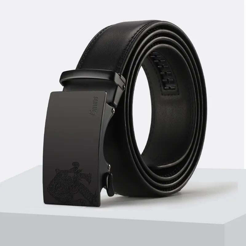 15 MINS Cow Split Leather Belts Men's Width  3.5cm-1