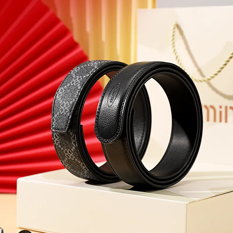 15 MINS Split Cow Leather Belts Men's Width 3.5cm-5