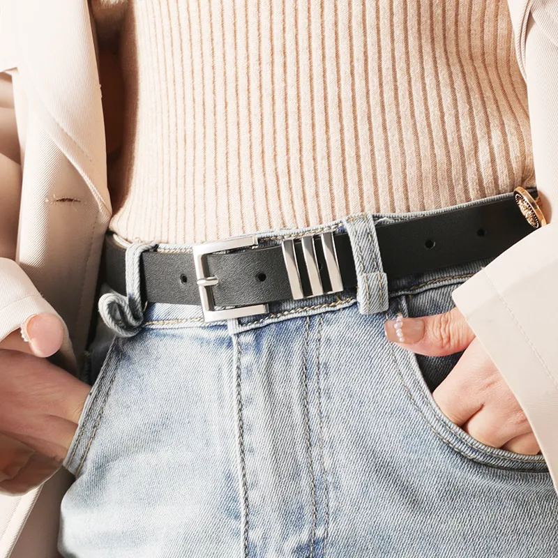 15 MINS PU Leather Belts Women's Width 2.3cm-6
