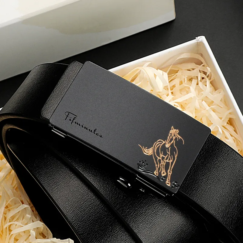 15 MINS Cow Split Leather Belts Men's Width 3.3cm-41