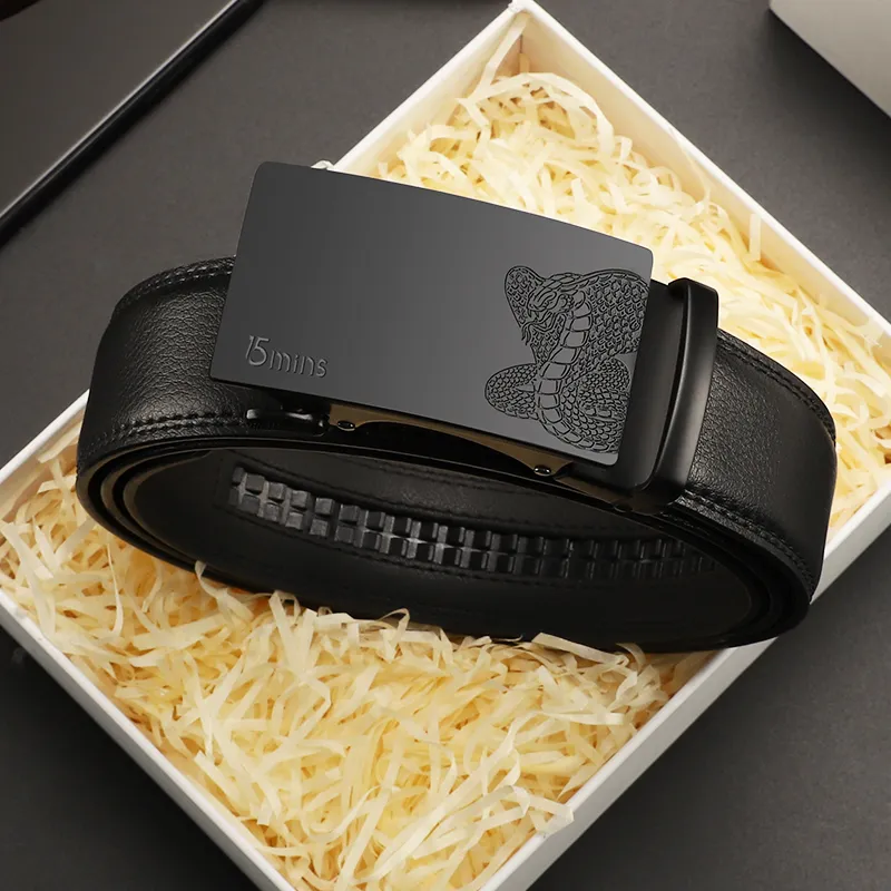 15 MINS Cow Split Leather Belts Men's Width  3.5cm-5