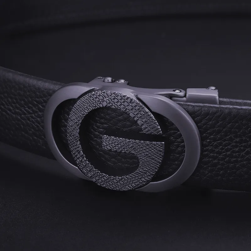 15 MINS High End Trendy Business Fashion Casual Top Grain Cow Leather Leather Belts Men's 3.5cm-9