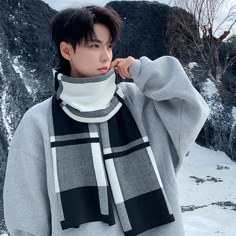 15 MINS Acrylic Knit Scarves Men's Multiple Colors-9