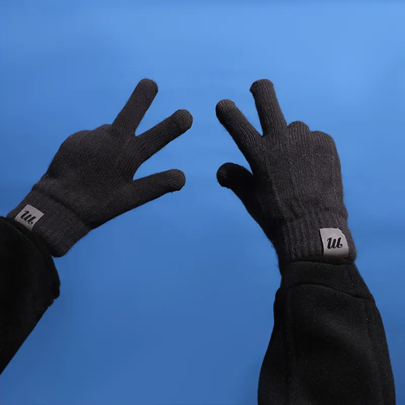 15 MINS Acrylic Knit Gloves Unisex Multiple Colors-5