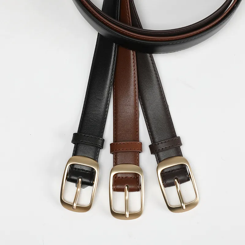 15 MINS Top Grain Cow Leather Belts Women's Multiple Colors Width 2.8cm-1