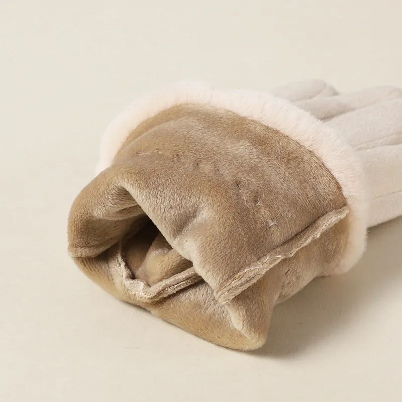 15 MINS Polyester Knit Gloves Women's Multiple Colors-3