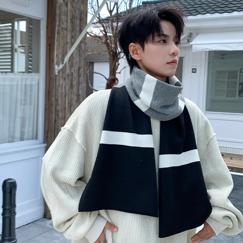 15 MINS Acrylic Knit Scarves Men's-1