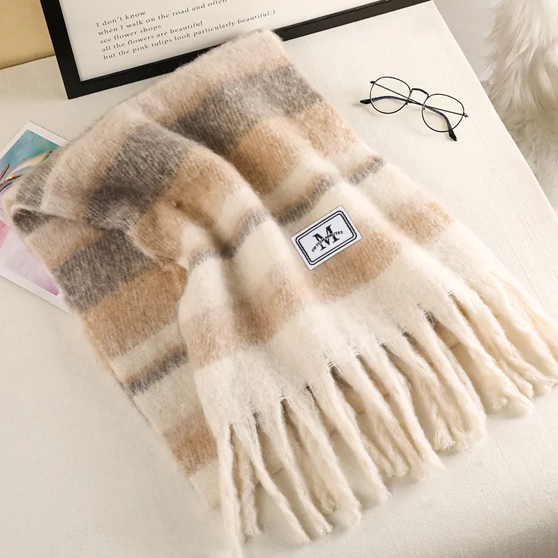 15 MINS Polyester Knit Scarves Unisex-1
