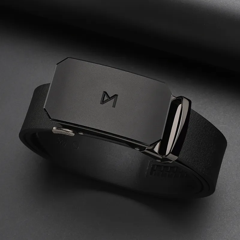 15 MINS Cow Split Leather Belts Men's Width  3.5cm-2