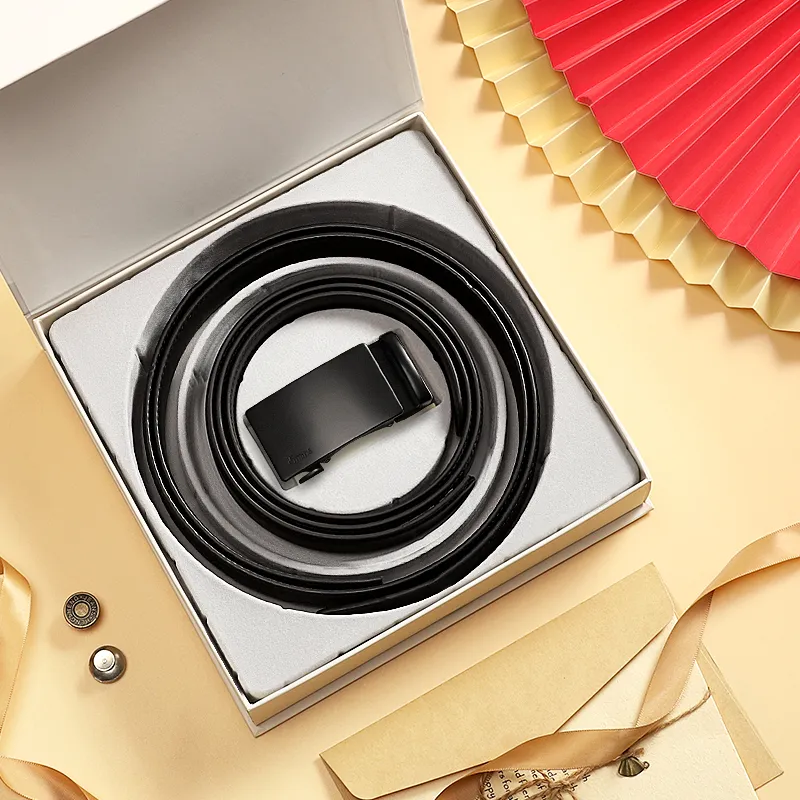 15 MINS Cow Split Leather Belts Men's Width  3.5cm-1