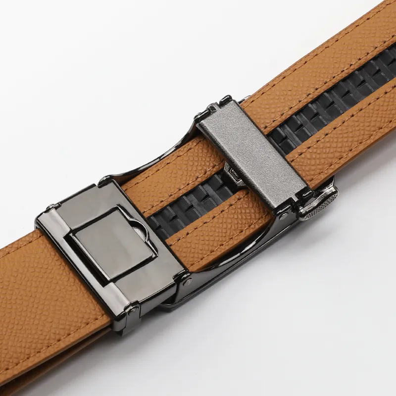 15 MINS Cow Split Leather Belts Men's 3.5cm-5