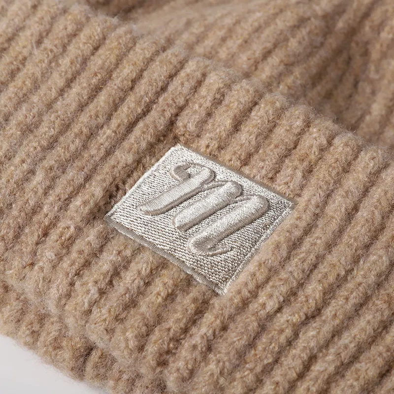 15 MINS Cashmere Blend Beanies Unisex Ecru Oat Gray Black-2
