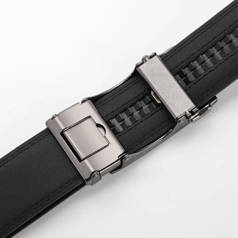 15 MINS Automatic Buckle Belt For Business Casual, Trendy For Young Men Leather Belts Men's Width  3.5cm-4