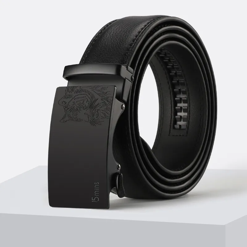 15 MINS Cow Split Leather Belts Men's Width  3.5cm-19
