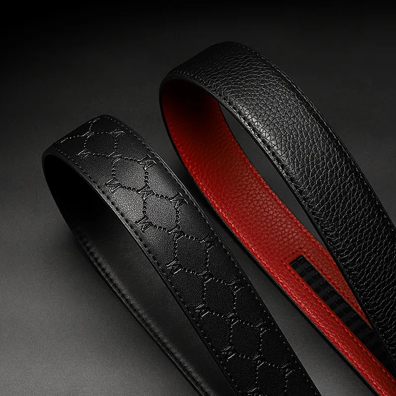 15 MINS Split Cow Leather Belts Men's Width  3.5cm-4