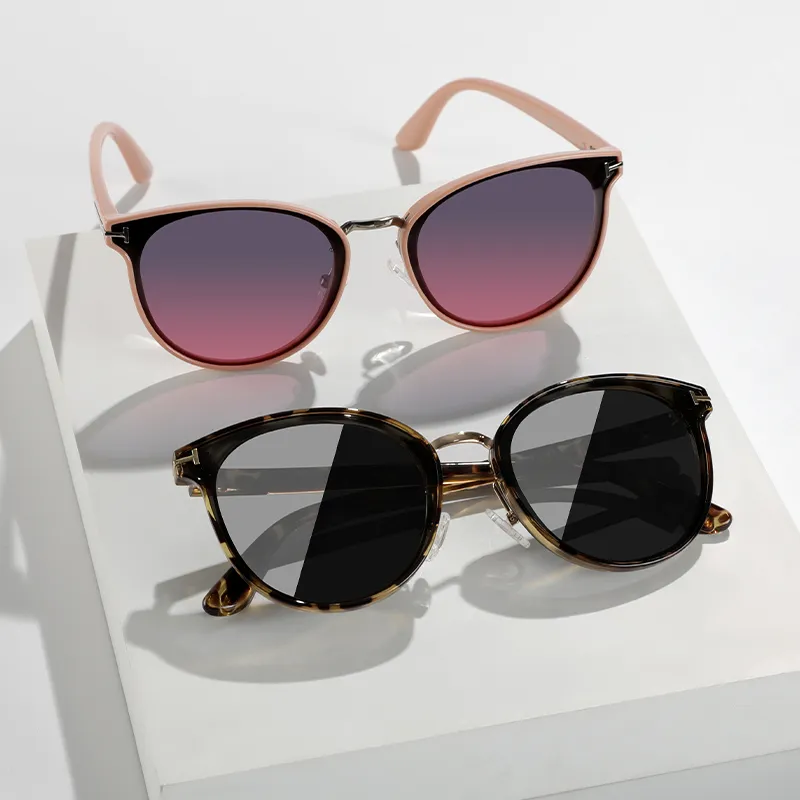 15 MINS Plastic Metal Oval Sunglasses Unisex-8