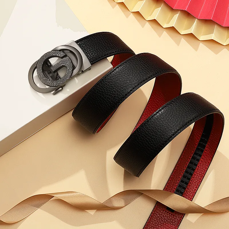 15 MINS Split Cow Leather Belts Men's Width  3.5cm-3