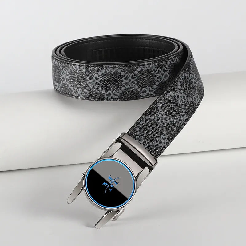 15 MINS Polyvinyl Chloride Leather Belts Men's 3.5cm-4
