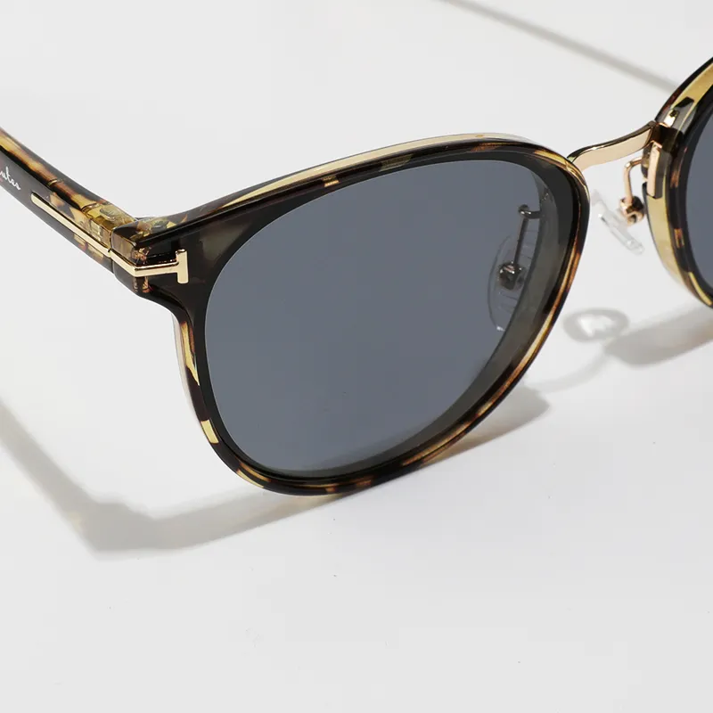 15 MINS Plastic Metal Oval Sunglasses Unisex-6