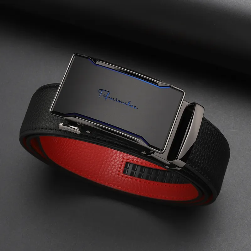 15 MINS Cow Split Leather Leather Belts Men's Width  3.5cm-2