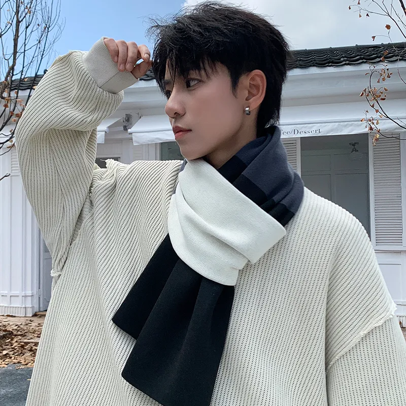 15 MINS Acrylic Knit Scarves Men's-1