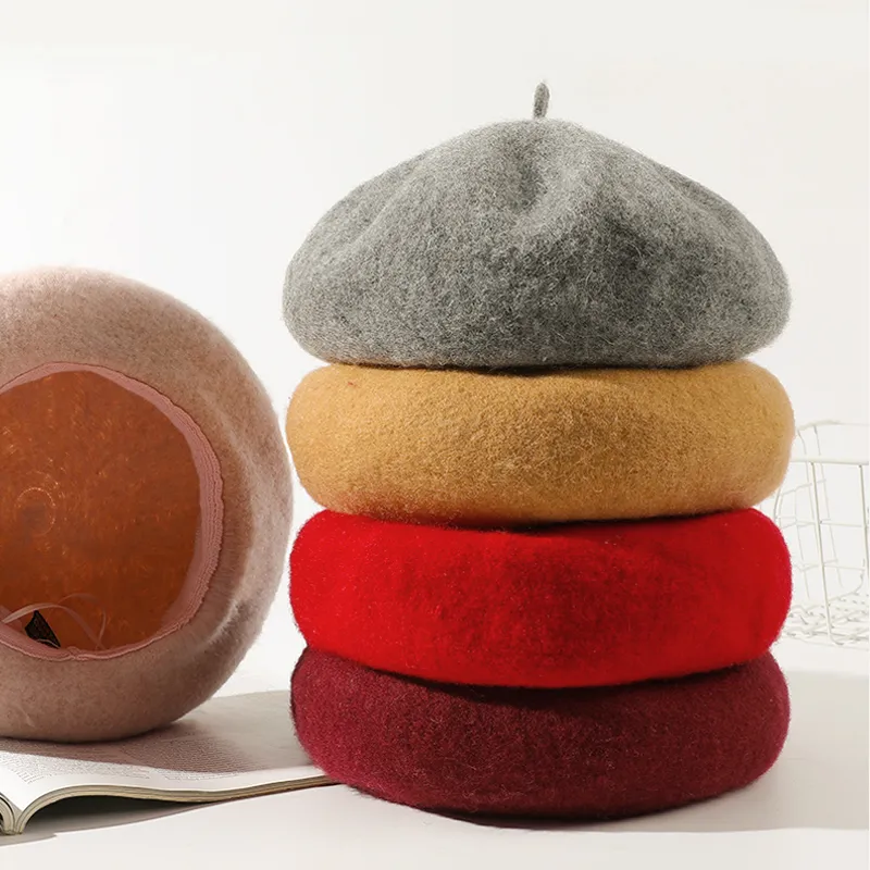 15 MINS Wool Berets Women's Multiple Colors-12
