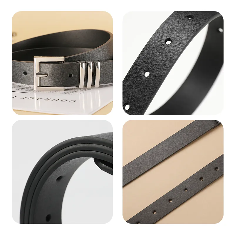 15 MINS PU Leather Belts Women's Width 2.3cm-5